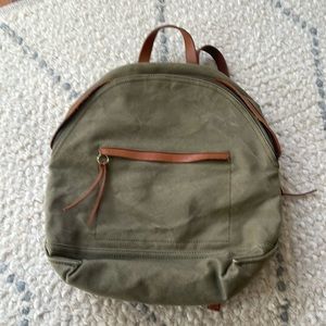 Madewell Canvas and Leather backpack